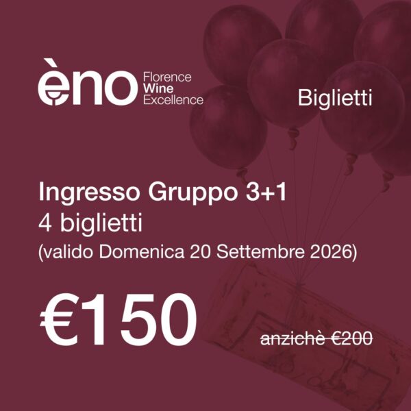 Ingresso gruppo 3+1, 4 biglietti — 150 euro